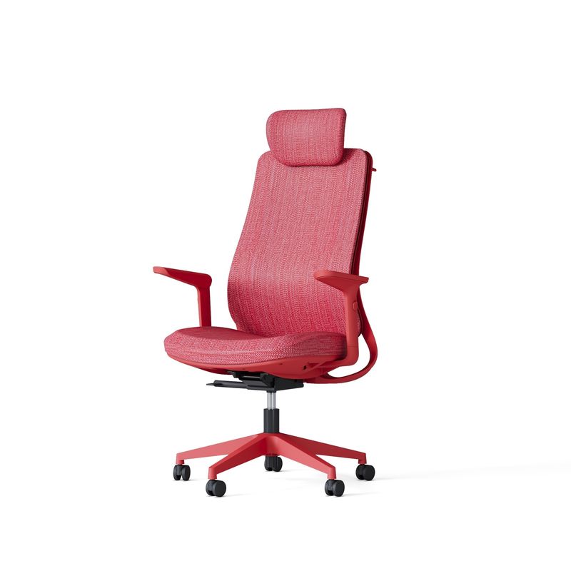 Verbessern Sie Ihre Arbeitsfläche High Back Executive Red Mesh Bürostuhl mit Lendenunterstützung