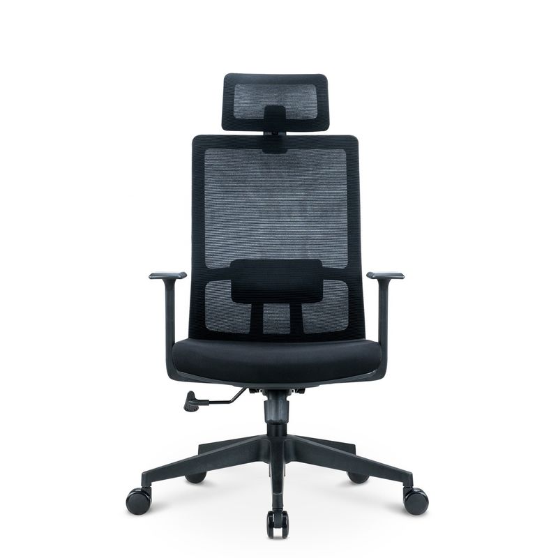 Ergonomischer schwarzer Drehnetzstuhl mit Rücken- und Kopfstütze OEM ODM
