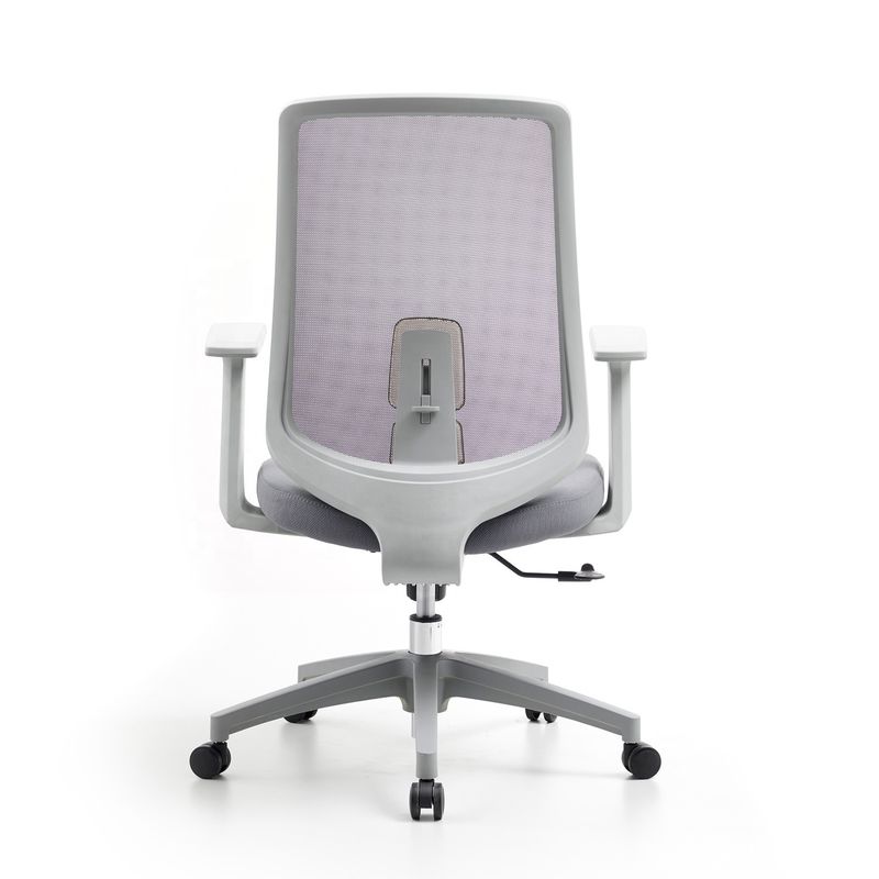 M-062B Mittlerer Rücken grauer Drehnetzstuhl ergonomischer Führungskräftestuhl mit hohem Rücken