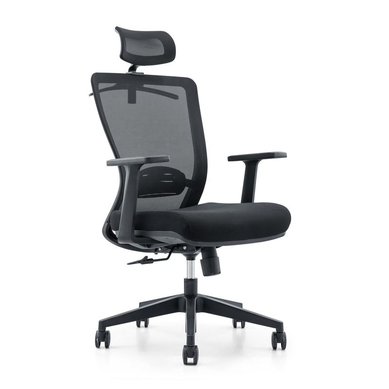 650*690*1150-1250mm Verstellbarer Luxus-Bürostuhl mit Mesh-Textil und fester Armlehne