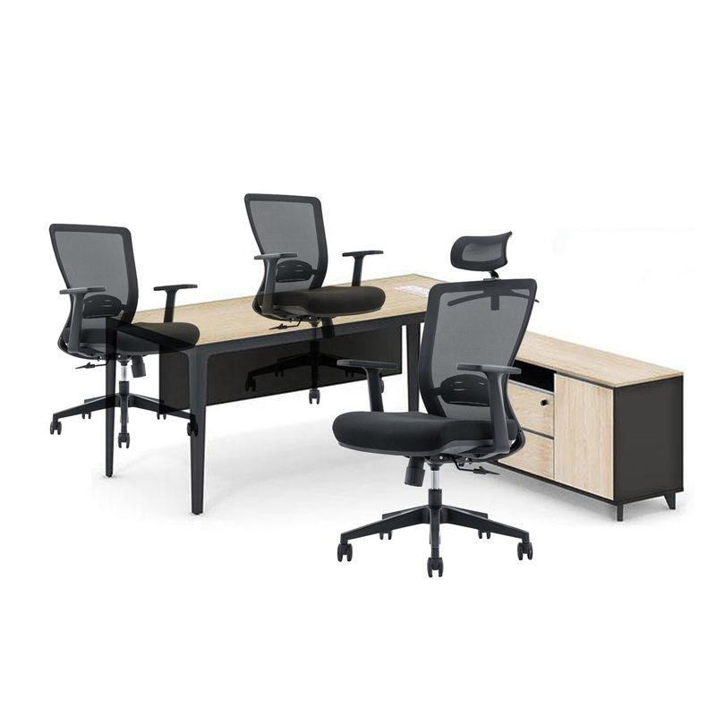 650*690*1150-1250mm Verstellbarer Luxus-Bürostuhl mit Mesh-Textil und fester Armlehne