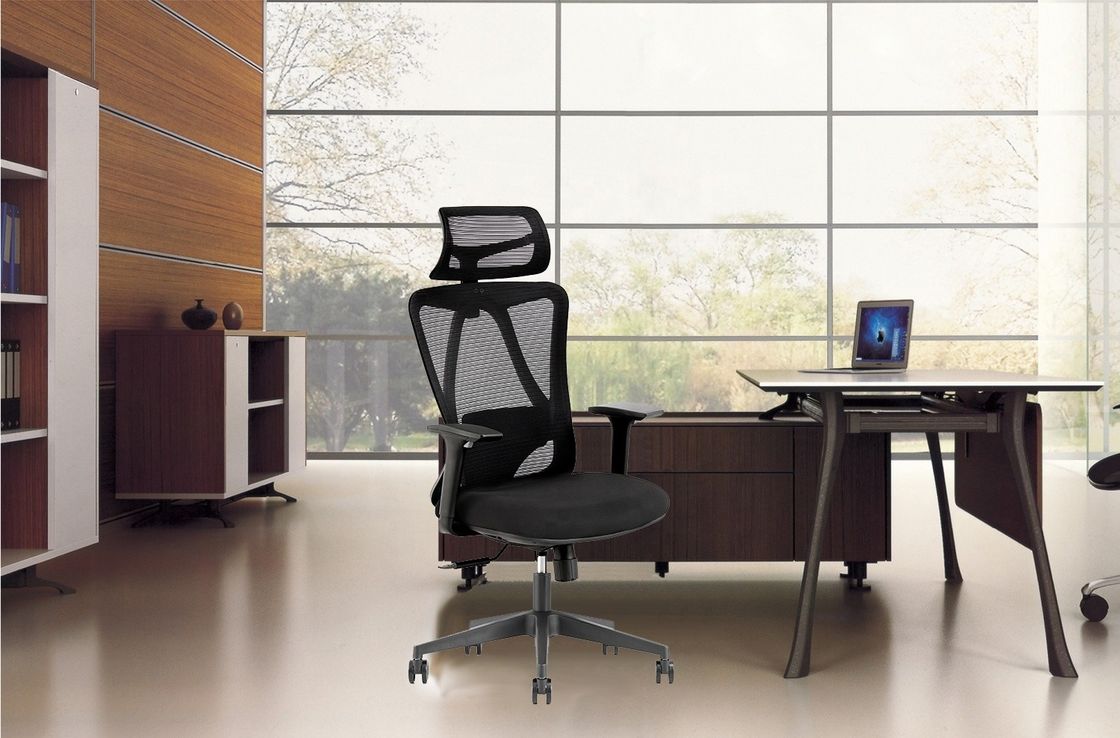 Verstellbarer Hochrücken Office Drehstuhl mit komfortablem Sitzkissen und 3D-Armlehne