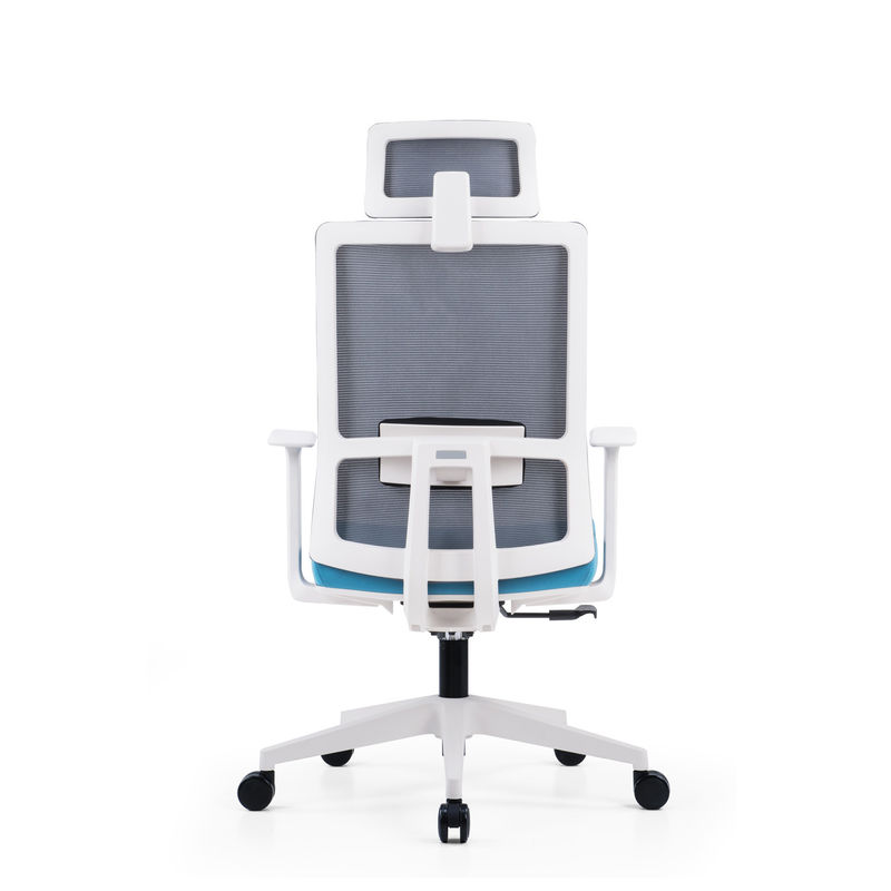Büro-Schreibtisch Schwenkstoff Weißer Managerstuhl mit Maschenrückenlehne 580*640*1150-1250mm