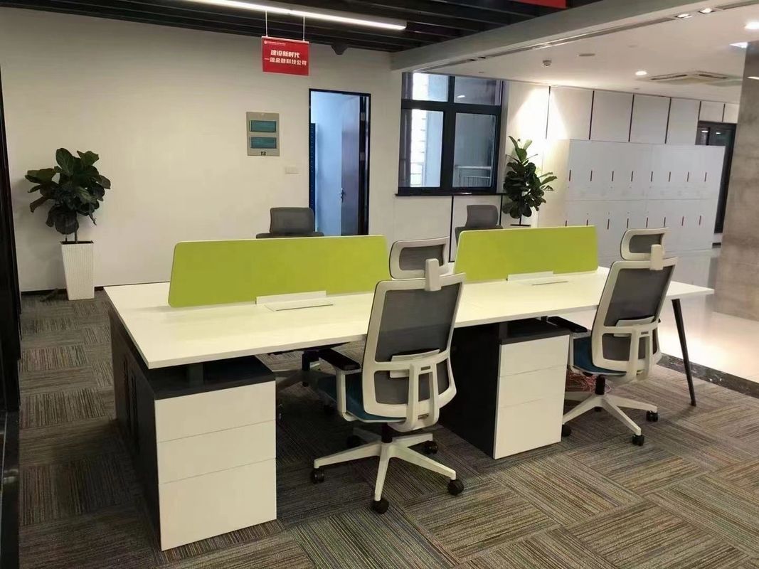 Büro-Schreibtisch Schwenkstoff Weißer Managerstuhl mit Maschenrückenlehne 580*640*1150-1250mm