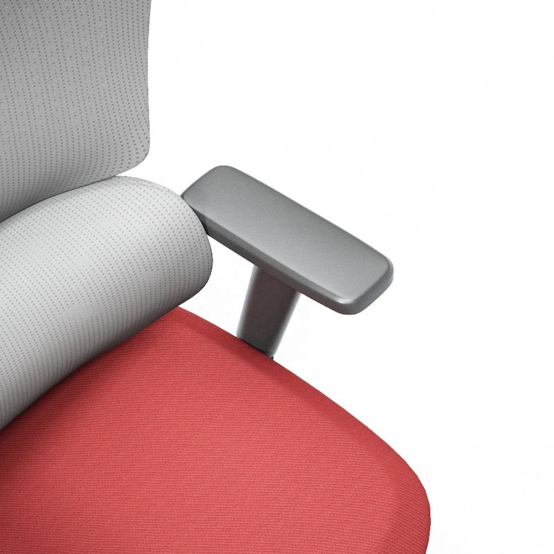 Arbeiten im Stil Ergonomischer Mesh-Stuhl mit verstellbarer Fußstütze und Rückenstütze in Schwarz