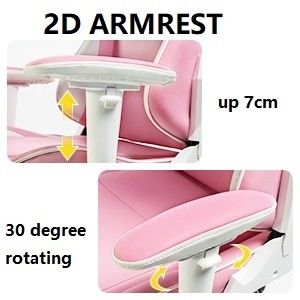 Anpassen von Pink LED RGB Computer PC Spielstuhl Gaming PU Leder Silla Gamer mit 2D Armlehne