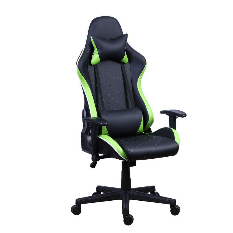 PU Castors Leder Liegestuhl für Spieler mit LED-Lichtbar Racer RGB-Spielstuhl
