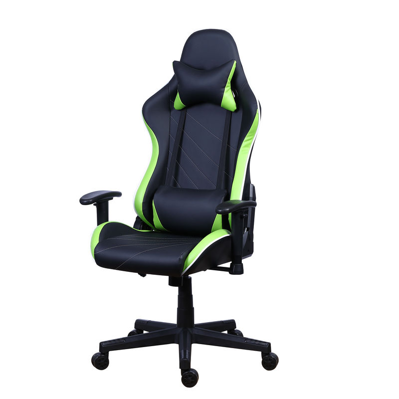 PU Castors Leder Liegestuhl für Spieler mit LED-Lichtbar Racer RGB-Spielstuhl