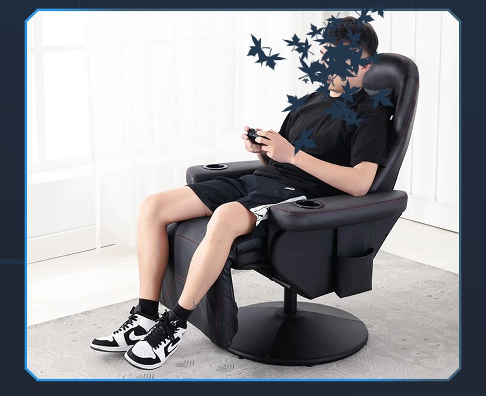Eisenmetall Japanische Design Fauler Junge Gamer Sofa Liegestell Rocker mit Dreh-Gaming-Stuhl