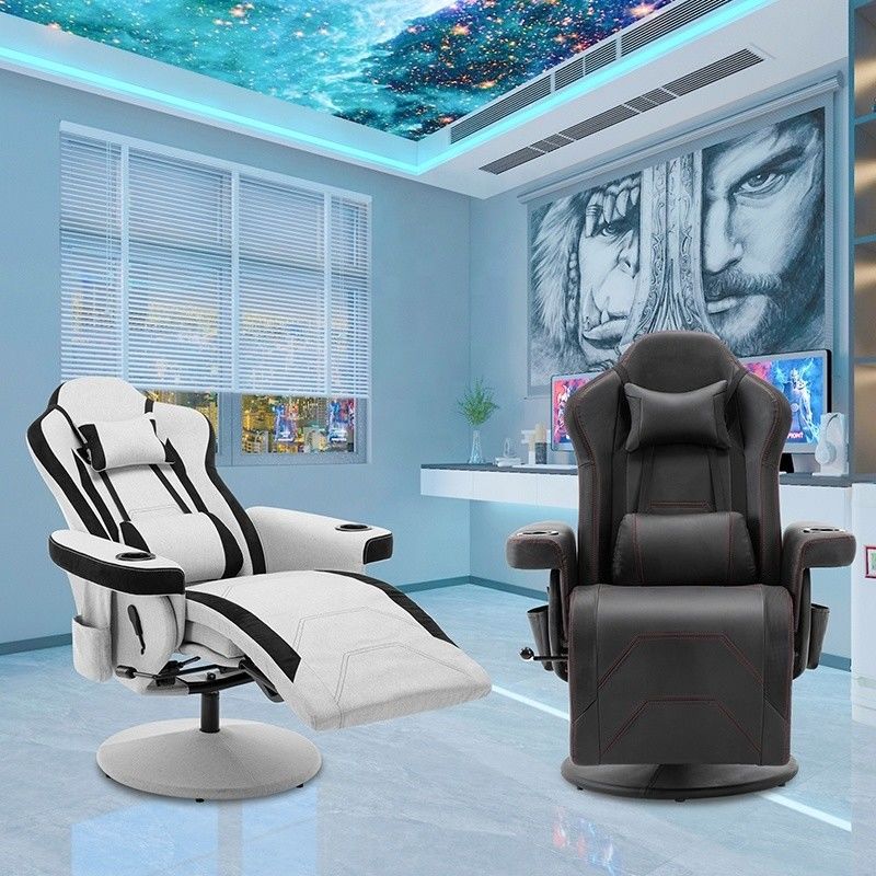 Eisenmetall Japanische Design Fauler Junge Gamer Sofa Liegestell Rocker mit Dreh-Gaming-Stuhl