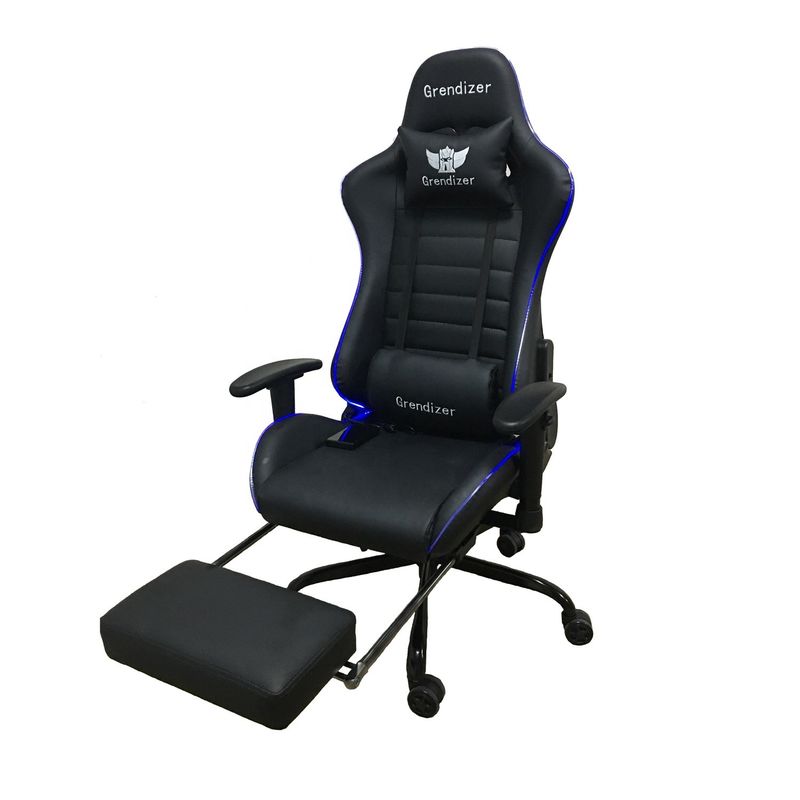 Synthetisches RGB-Spielstuhl aus Leder mit Massagefunktion, RGB-Licht und hohem Komfort