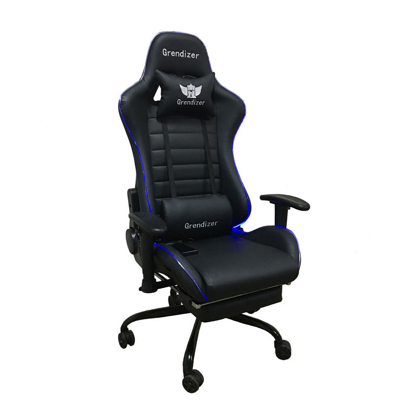Synthetisches RGB-Spielstuhl aus Leder mit Massagefunktion, RGB-Licht und hohem Komfort