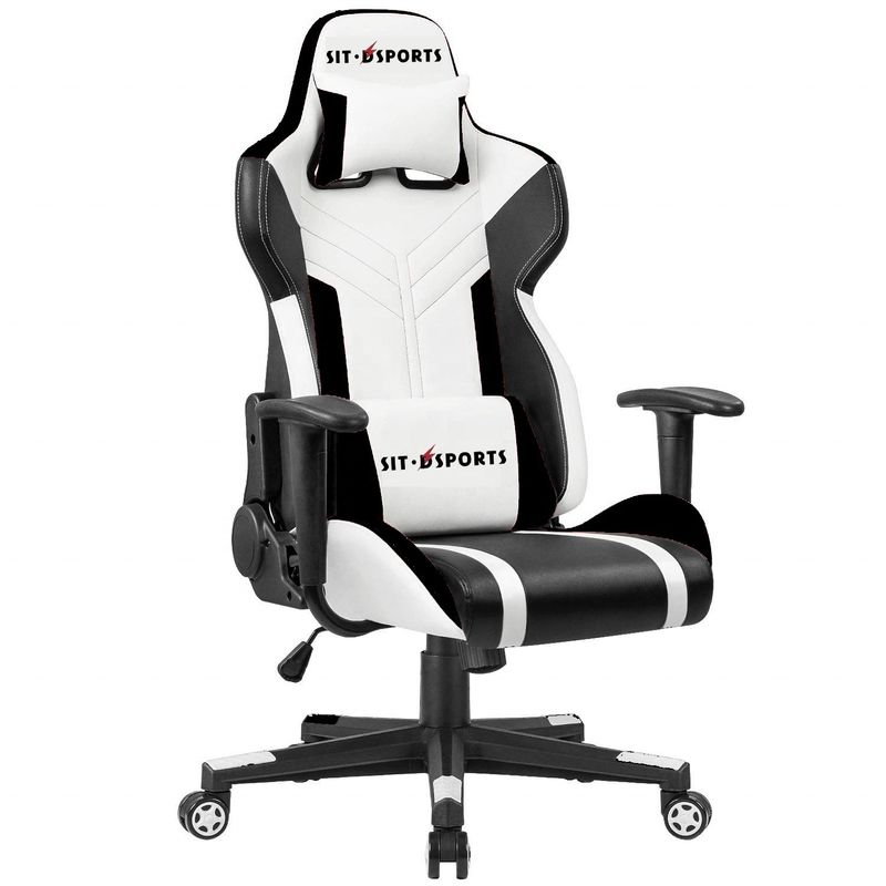 Komfortable PU-Leder Massage Y-SITZEN Büro-Gaming-Stuhl für Computerspieler