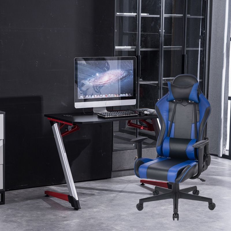 E-Sports-Arbeiter PVC-Leder-Rennspieler-Spielstuhl mit verstellbarer Höhe