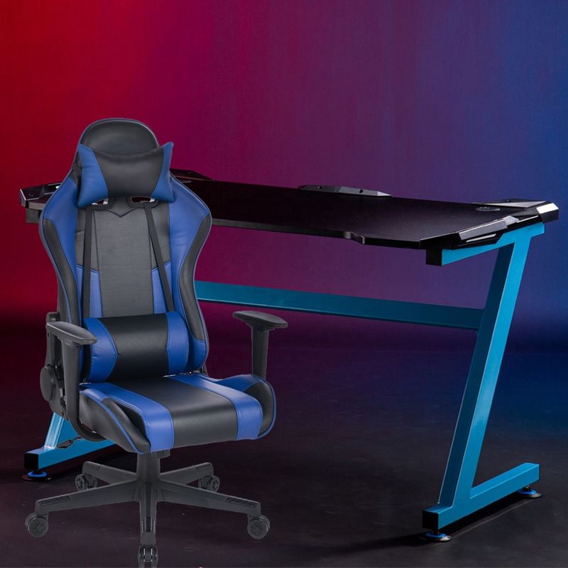 E-Sports-Arbeiter PVC-Leder-Rennspieler-Spielstuhl mit verstellbarer Höhe