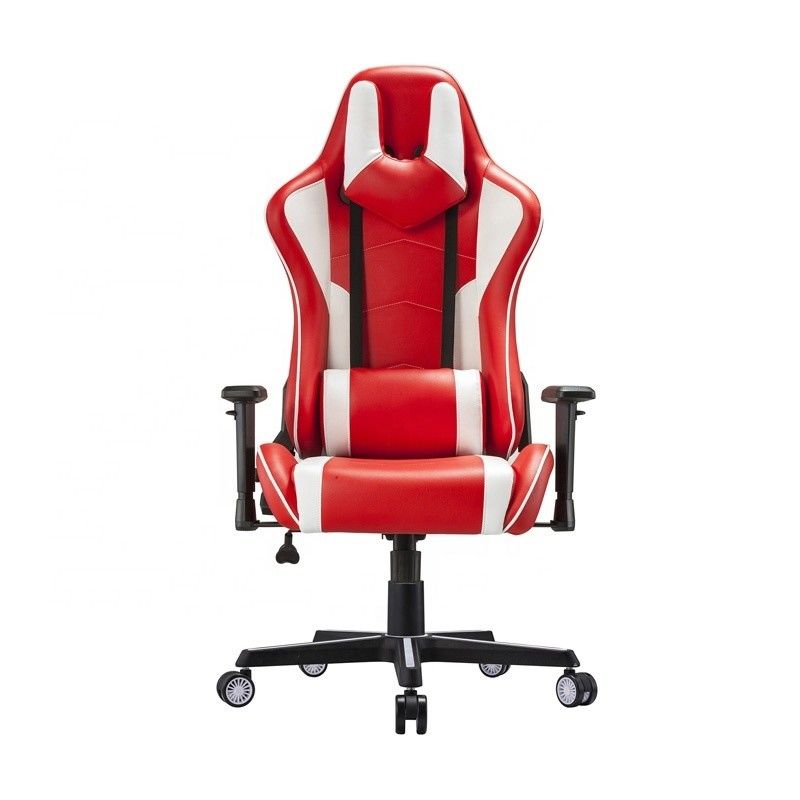 Bequemer E-Sport-Stuhl Dreh- und Dreh-Professioneller weißer PU-Leder-Rennspielstuhl