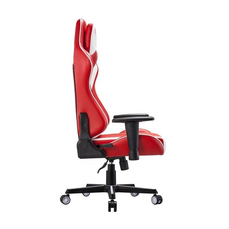 Bequemer E-Sport-Stuhl Dreh- und Dreh-Professioneller weißer PU-Leder-Rennspielstuhl