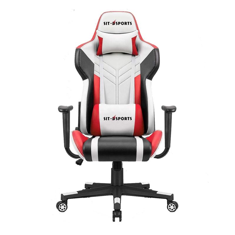 Professioneller weißer PU-Leder-Rennspielstuhl für komfortable E-Sport-Erlebnisse
