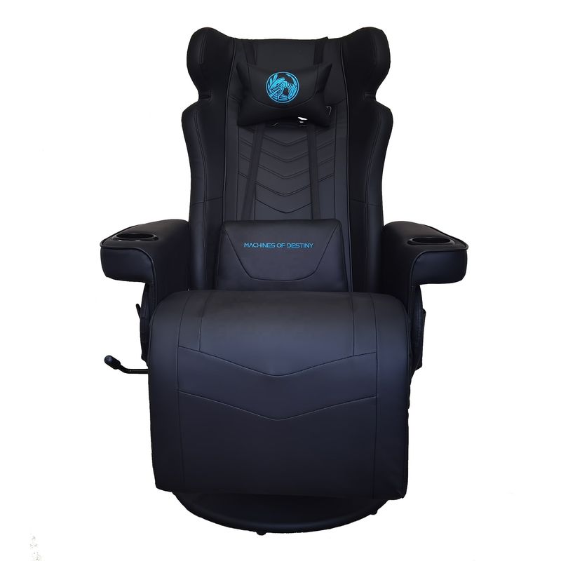 Schwarz Racing Style PU-Leder-Büro-Spielsofa mit Fußstütze 50*80*110cm für Spielzimmer