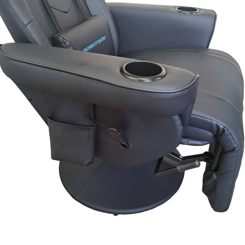 Spielzimmer muss alles schwarz Luxus-Spielstuhl mit Becherhalter und Bluetooth-Lautsprecher