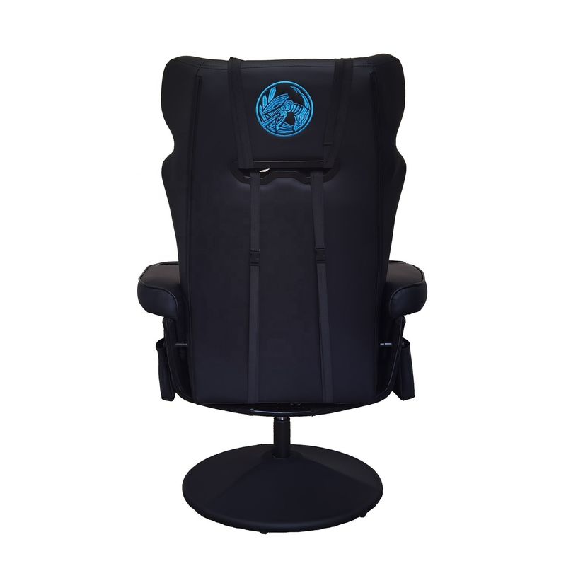 Schwarz Racing Style PU-Leder-Büro-Spielsofa mit Fußstütze 50*80*110cm für Spielzimmer