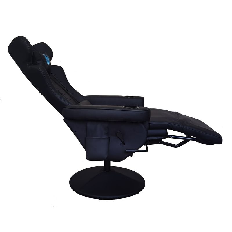 Schwarz Racing Style PU-Leder-Büro-Spielsofa mit Fußstütze 50*80*110cm für Spielzimmer