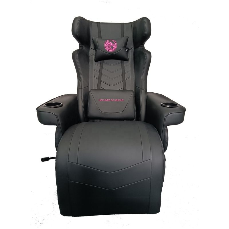 Spielzimmer muss alles schwarz Luxus-Spielstuhl mit Becherhalter und Bluetooth-Lautsprecher