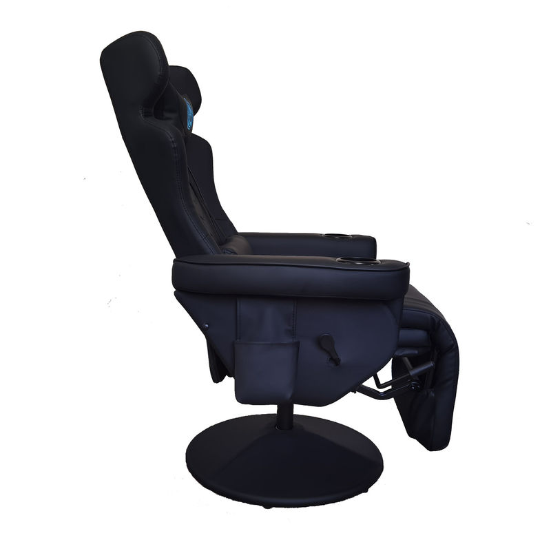 Spielzimmer muss alles schwarz Luxus-Spielstuhl mit Becherhalter und Bluetooth-Lautsprecher