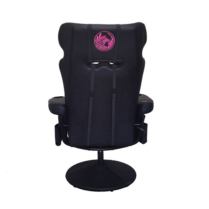 Büro-Gaming-Stuhl mit Taschenhalter und Bluetooth-Lautsprecher in PU-Leder im Rennstil