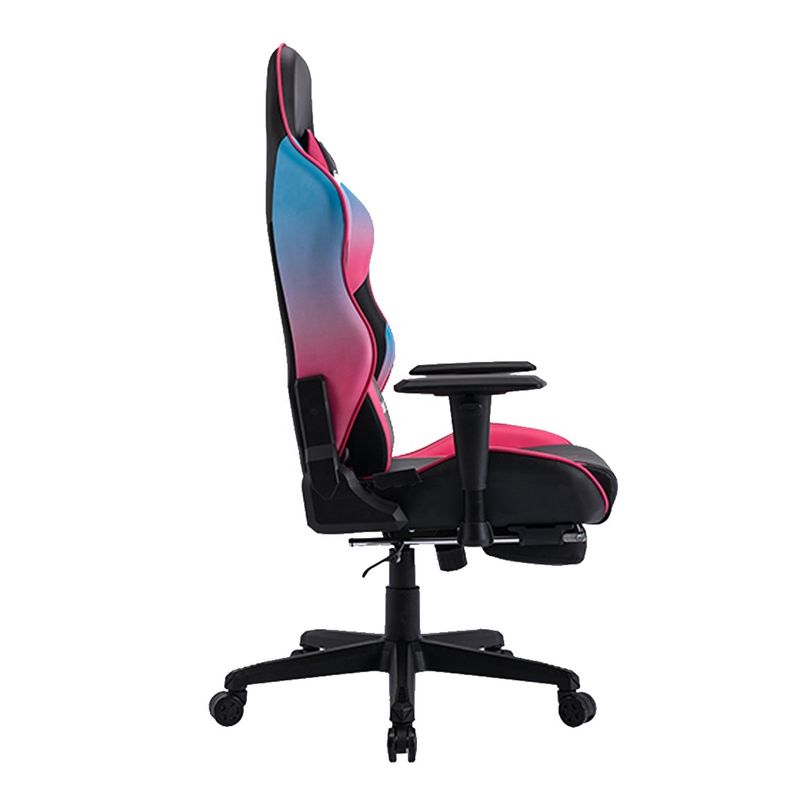 Fließendes Licht und Farbe Luxus-PU-Leder-Rennspielstuhl für Computerspieler