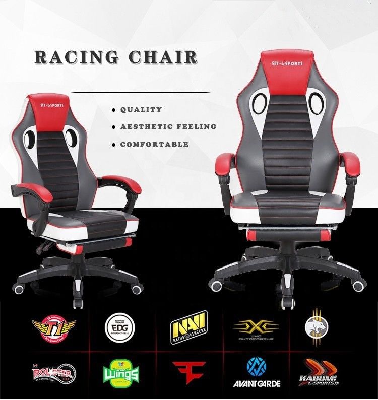 HCYZ OEM Racing Style Leder Bürospielstuhl für Kinder Metall Typ Eisen Drehstuhl