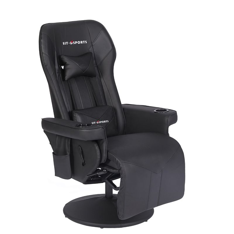 ODM OEM Executive Chair Racing Style Lederspielstuhl mit Becherhalter und Fußstütze