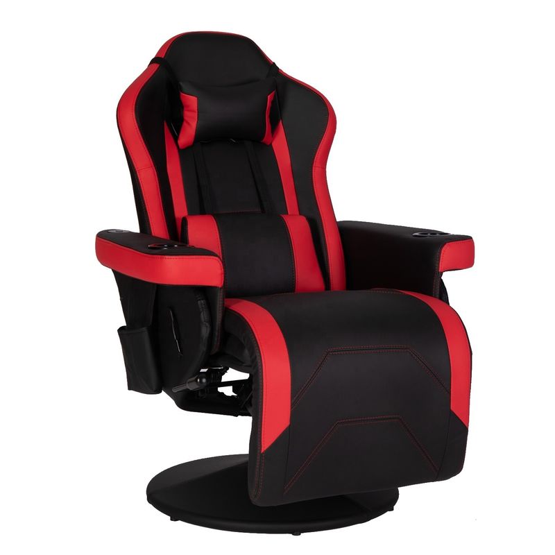 ODM Luxus-Gaming-Stuhl mit Becherhalter Rot-Rennsport-Stil Leder ergonomischer Sitz Drehsofa
