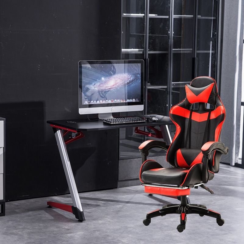 E-Sports-Stuhl aus Metall aus Eisen Komfortabler PU-Leder-Spielstuhl für Profis