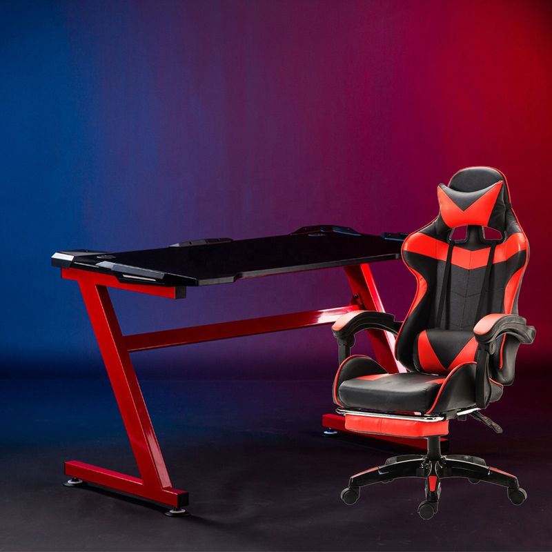 E-Sports-Stuhl aus Metall aus Eisen Komfortabler PU-Leder-Spielstuhl für Profis